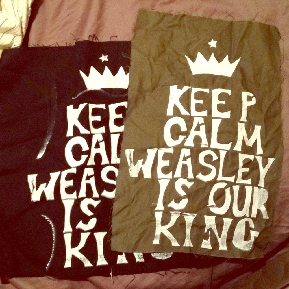 Keep Calm Weasley is Our King! Patches Screenprint